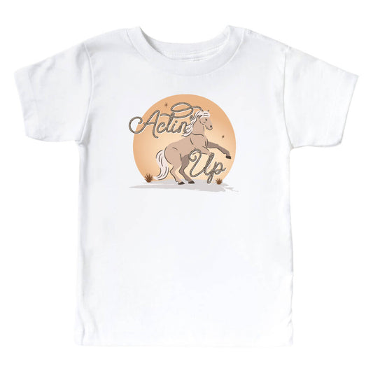 Actin' Up Kids Graphic Tee | White