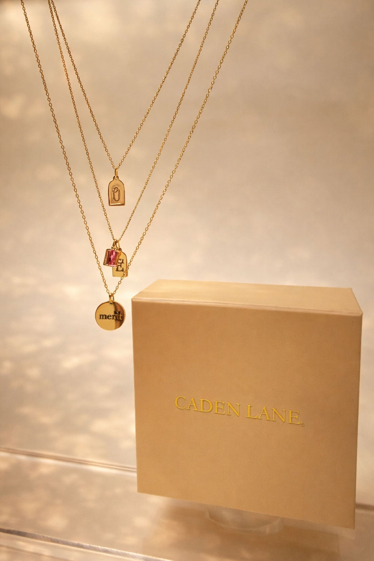 Engraved Tag Charm Necklace