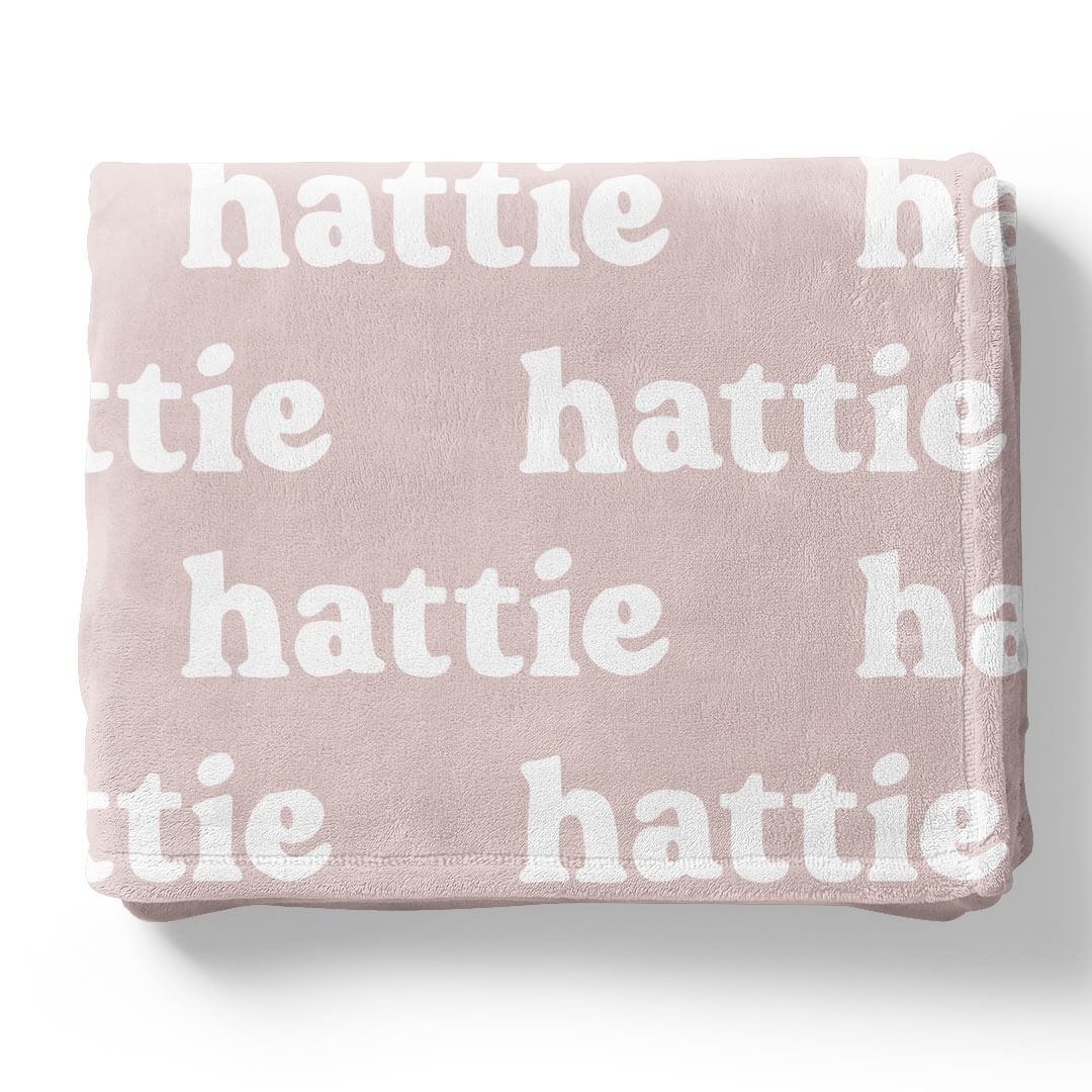Pretty in Pink Personalized Color Blanket