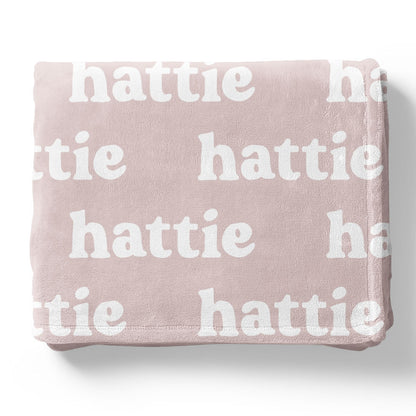 Pretty in Pink Personalized Color Blanket
