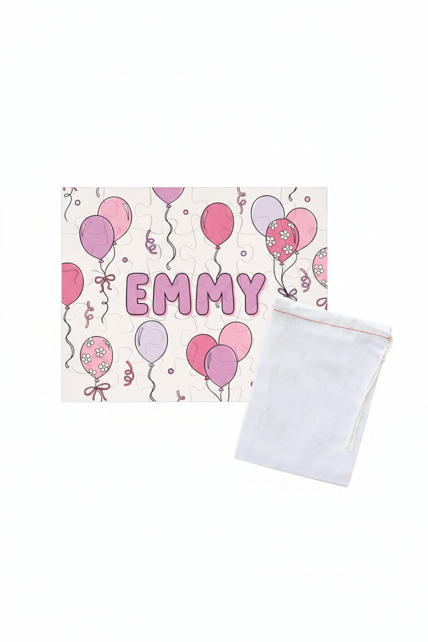 Kids Personalized 30 Piece Puzzle | Party Time Pink