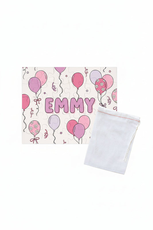 Kids Personalized 30 Piece Puzzle | Party Time Pink
