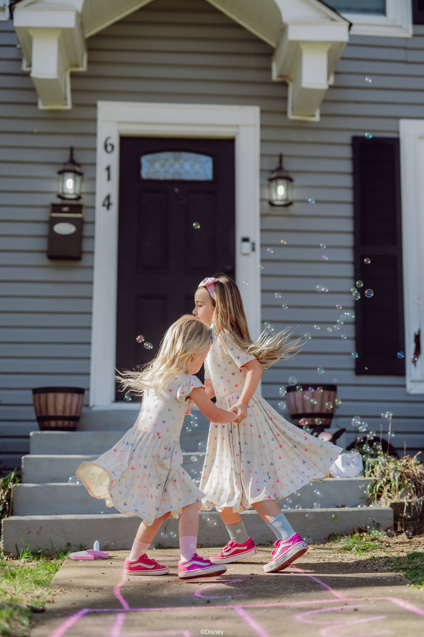 Twirl Dress in Pastel Mickey Mouse