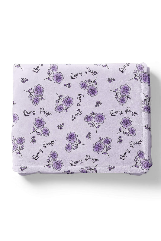 Personalized Kids Blanket | Amethyst Garden