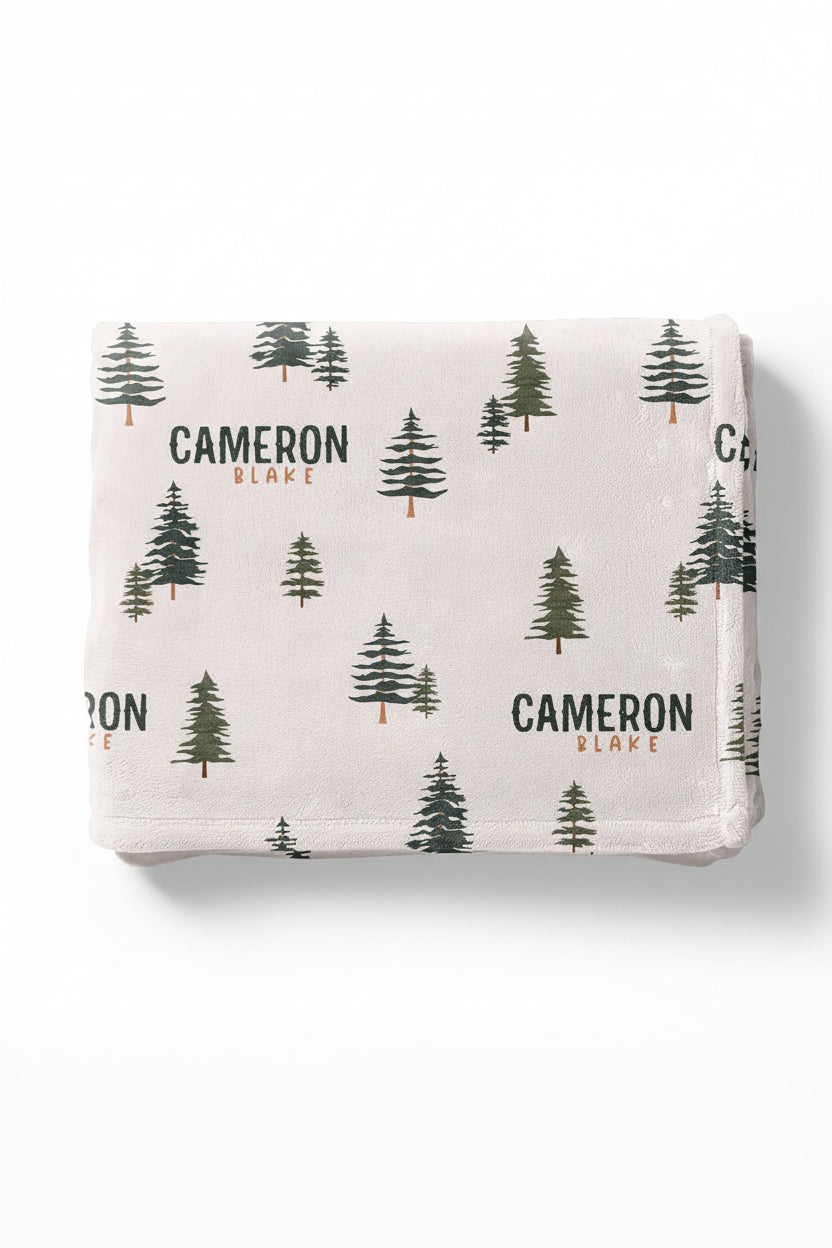 Evergreen Personalized Kids Blanket