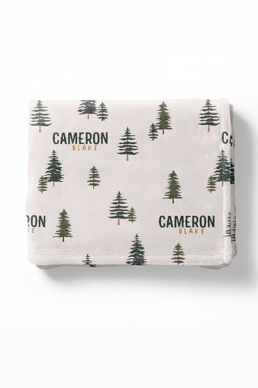 Evergreen Personalized Kids Blanket