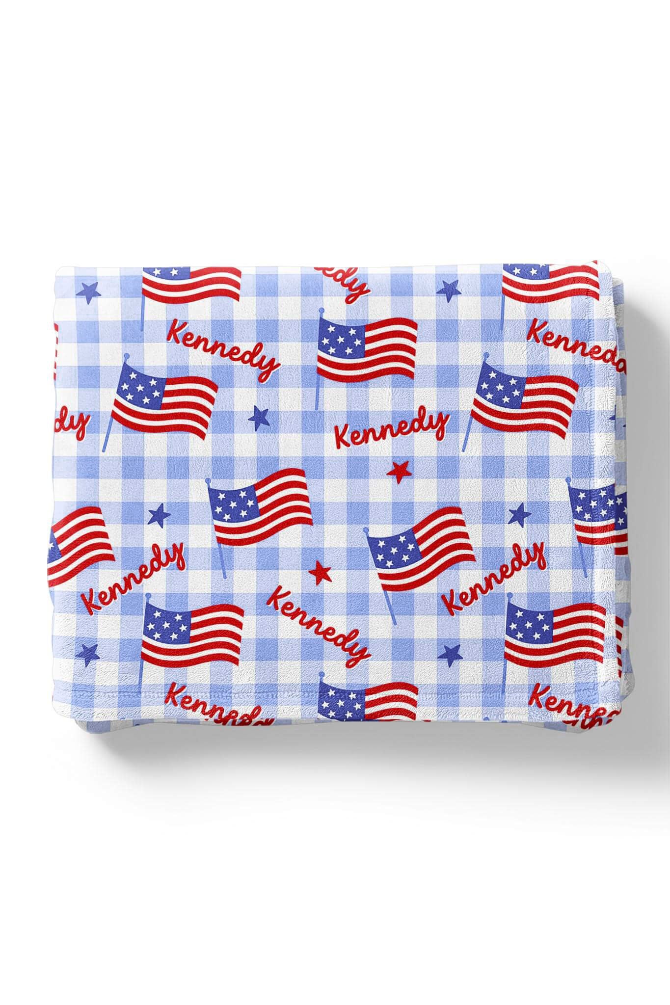 Personalized Kids Blanket | Star-Spangled Picnic