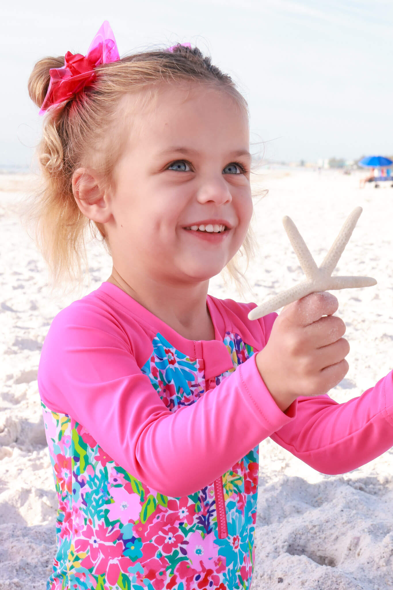 Long Sleeve Rash Guard with Front Zipper | Petal Splash