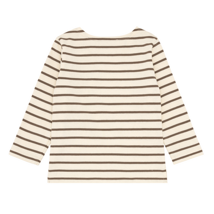 unisex mocha stripe long sleeve tee
