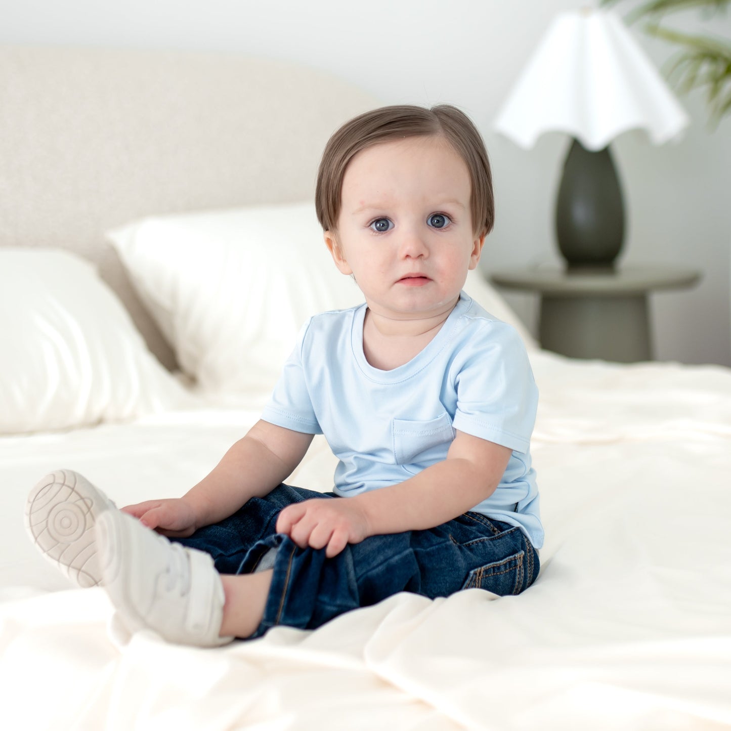 Toddler Crew Neck Tee in Breeze
