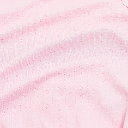 Pointelle Short Sleeve Set in Sakura