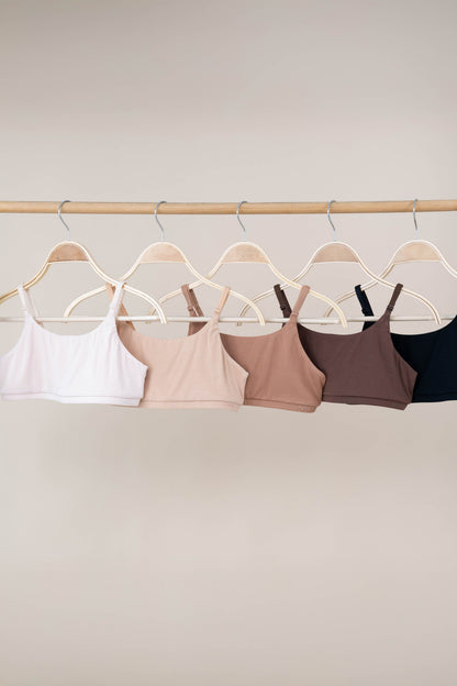 Women's Scoop Neck Bralette in Chai