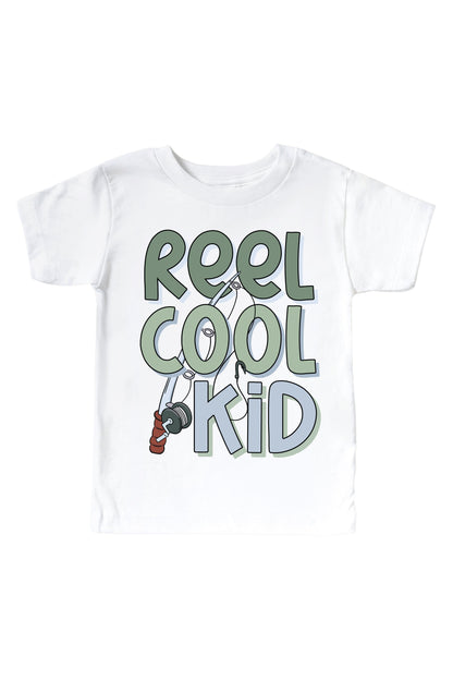 Reel Cool Kid Graphic Bodysuit & Kids Tee | White