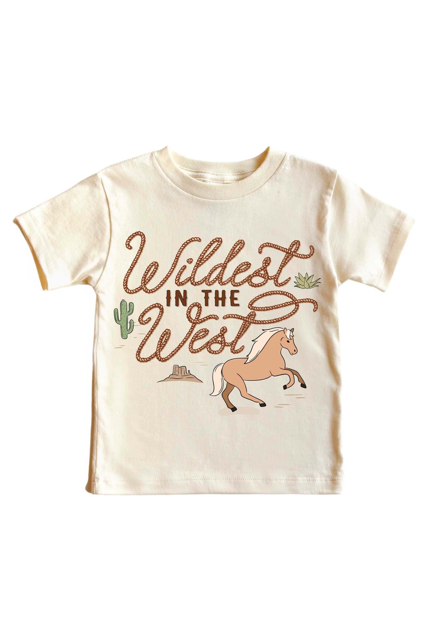 Wildest In The West Neutral Graphic Bodysuit & Kids Tee | Natural