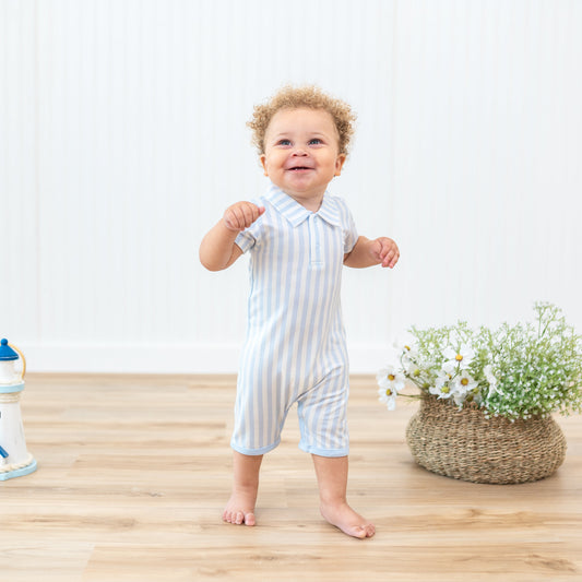 Polo Shortall in Small Mist Stripe