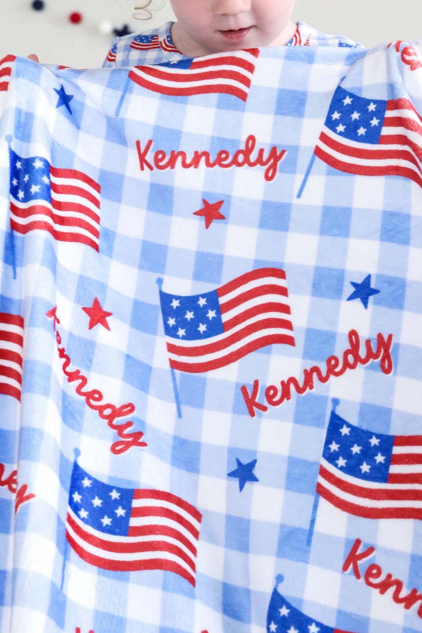 Personalized Kids Blanket | Star-Spangled Picnic