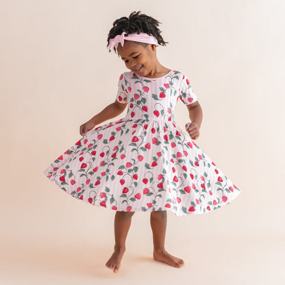 Twirl Dress in Strawberry Fields