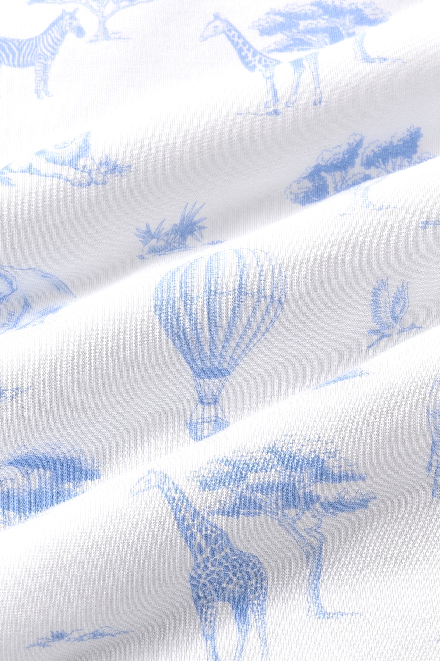 Long Sleeve Pajamas in Toile Safari