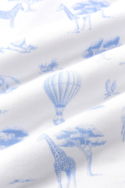 Zippered Romper in Toile Safari