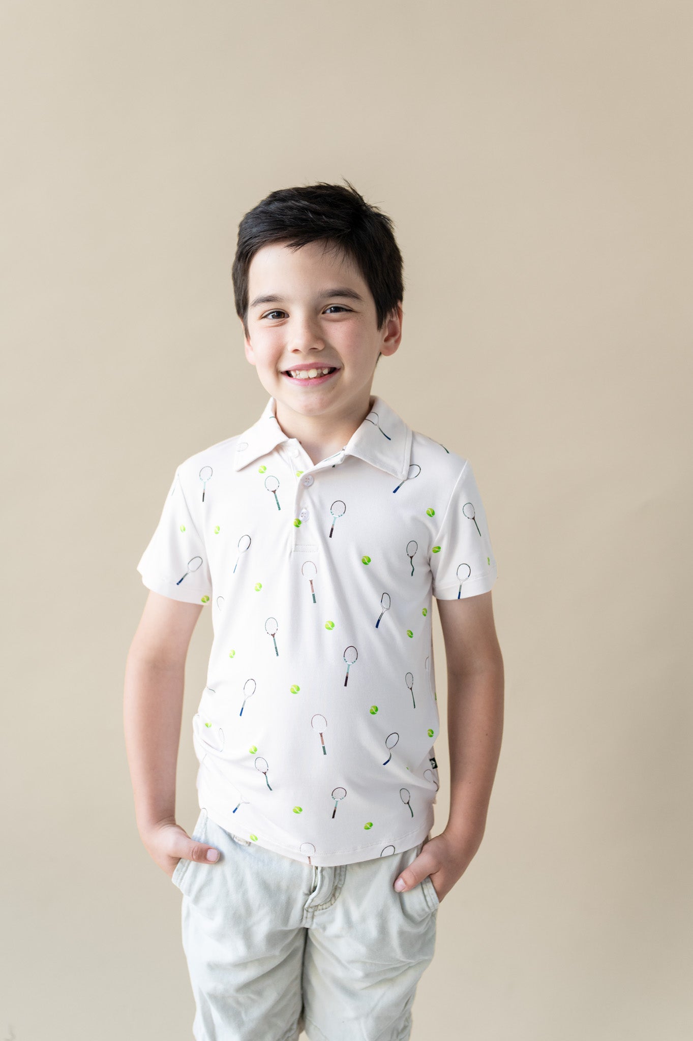 Toddler Short Sleeve Polo in Tennis