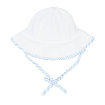 baby white french terry sun hat