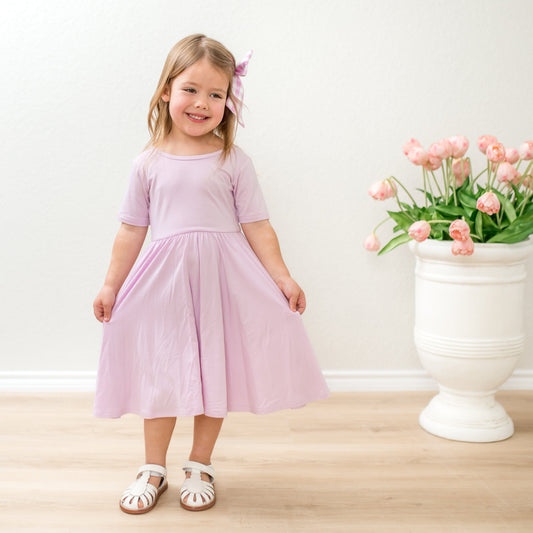 Twirl Dress in Thistle