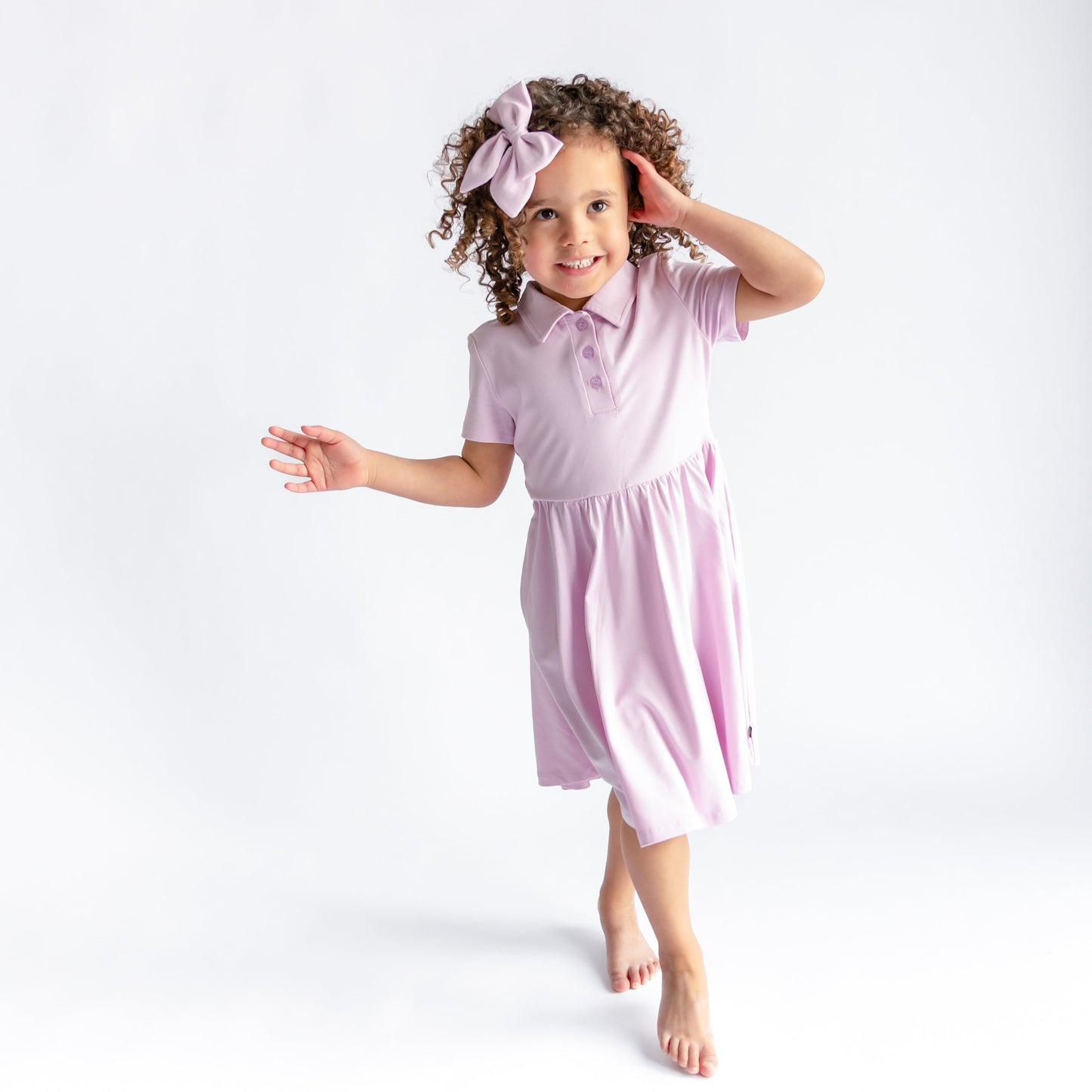 Polo Dress in Thistle