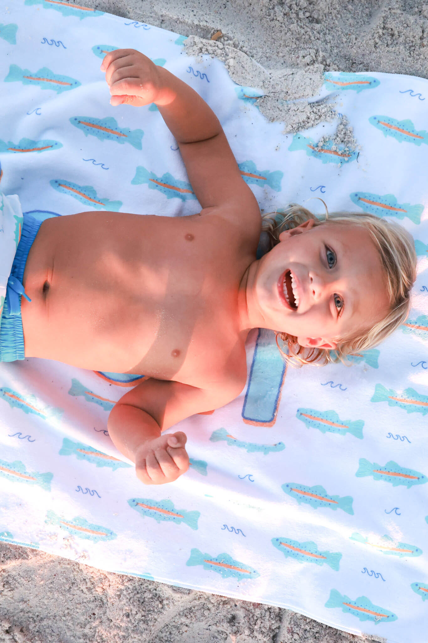 Personalized Kids Beach Towel | Tiny Trout