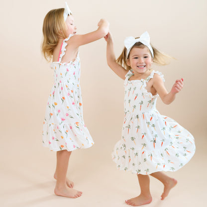 Smocked Dress in Tulip