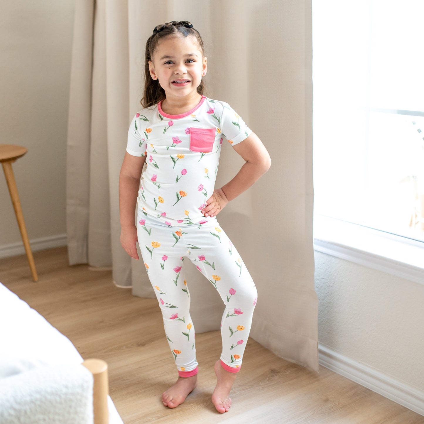 Short Sleeve with Pants Pajamas in Tulip