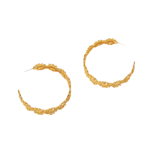 Retro Exaggerated Sunflower C-Shaped Earrings
