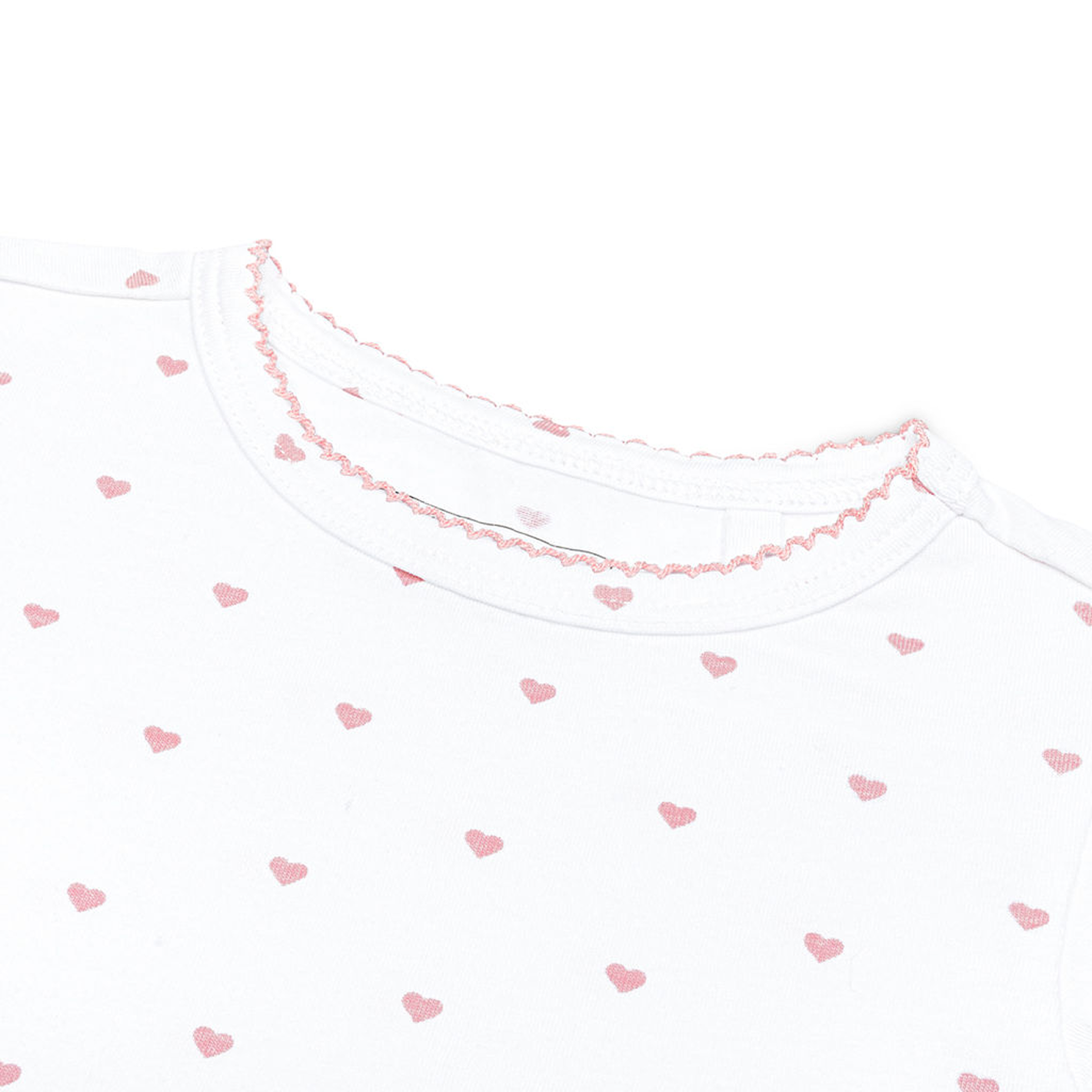 girls pink heart pima pajamas set
