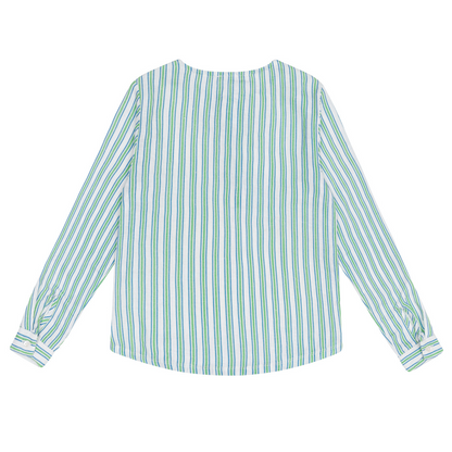 unisex tamarin stripe linen henley