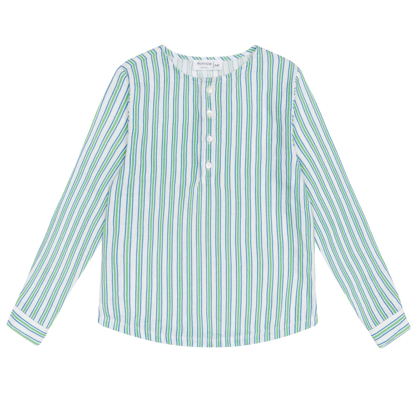 unisex tamarin stripe linen henley