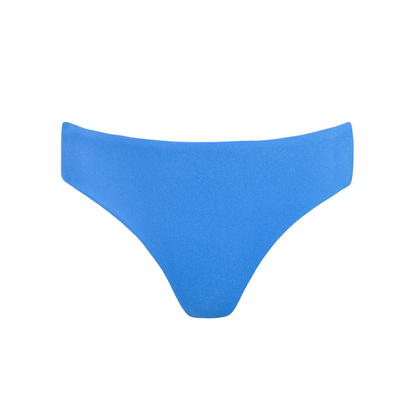 women's deep sea blue terry mid rise bikini bottom