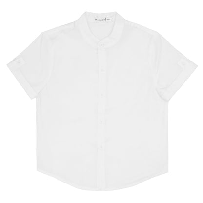 boys white button down shirt