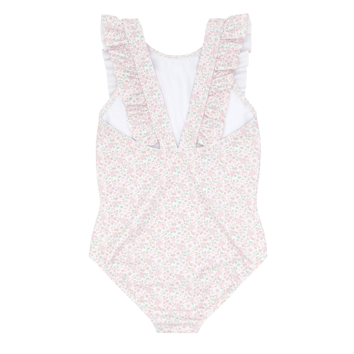 girls antique floral ruffle one piece