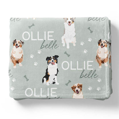Personalized Kids Blanket | Australian Shepherd