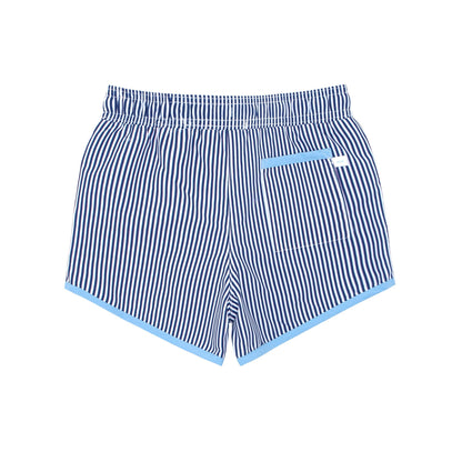 boys navy stripe boardie