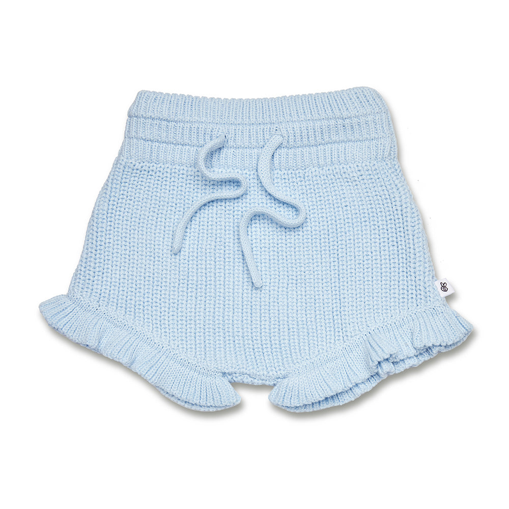 Baby Blue Organic Cotton Knit Bloomers