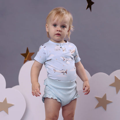Baby Blue Organic Bloomers