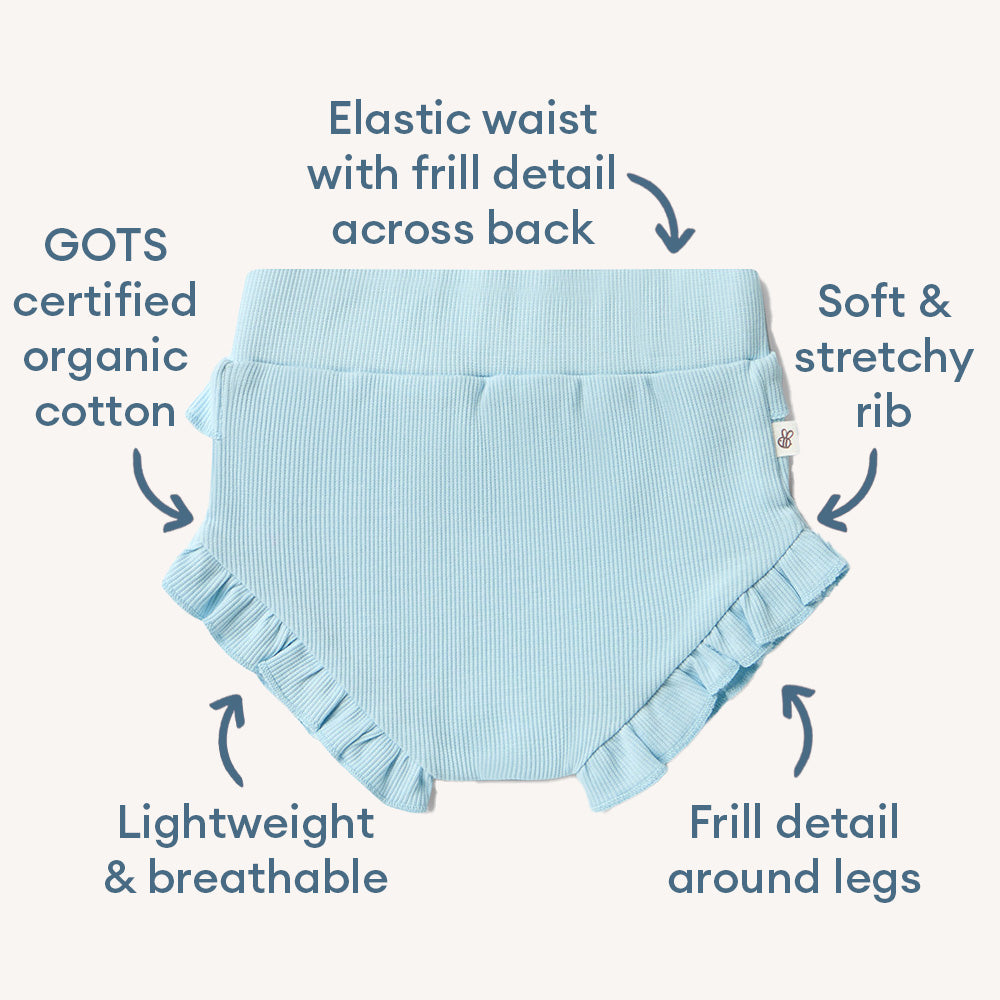 Baby Blue Organic Bloomers
