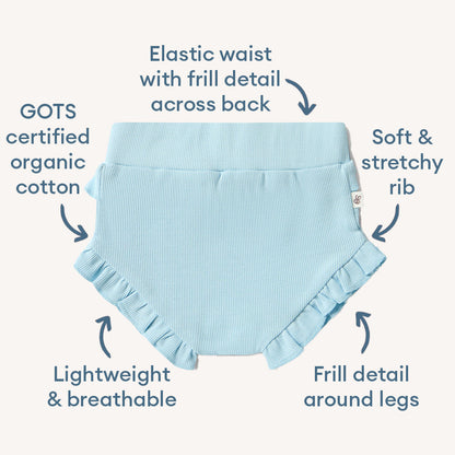 Baby Blue Organic Bloomers