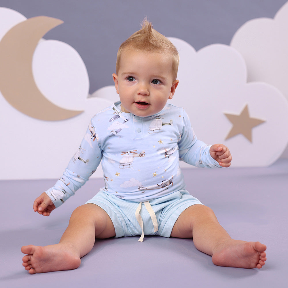 Baby Blue Organic Shorts