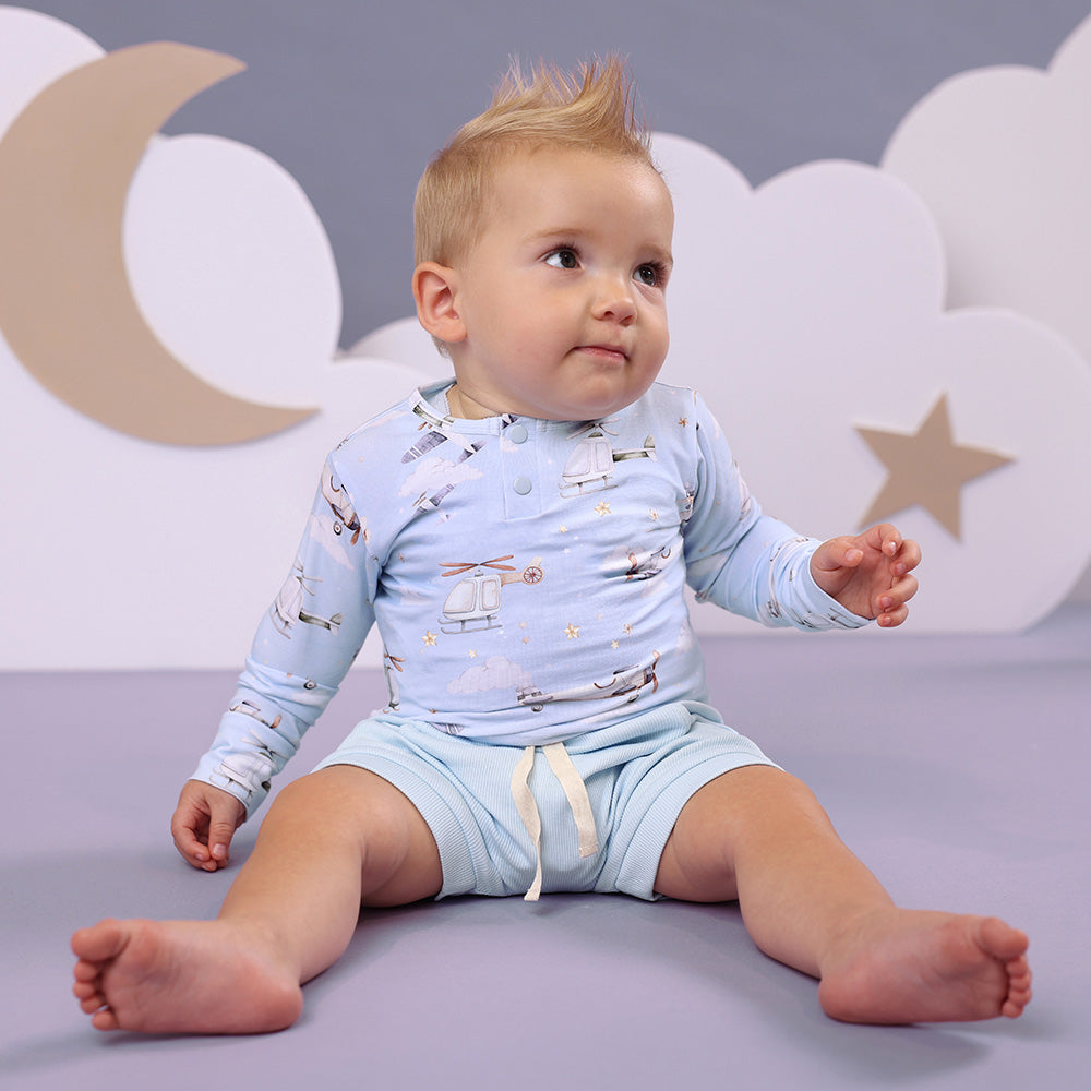 Baby Blue Organic Shorts