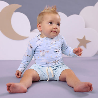 Baby Blue Organic Shorts