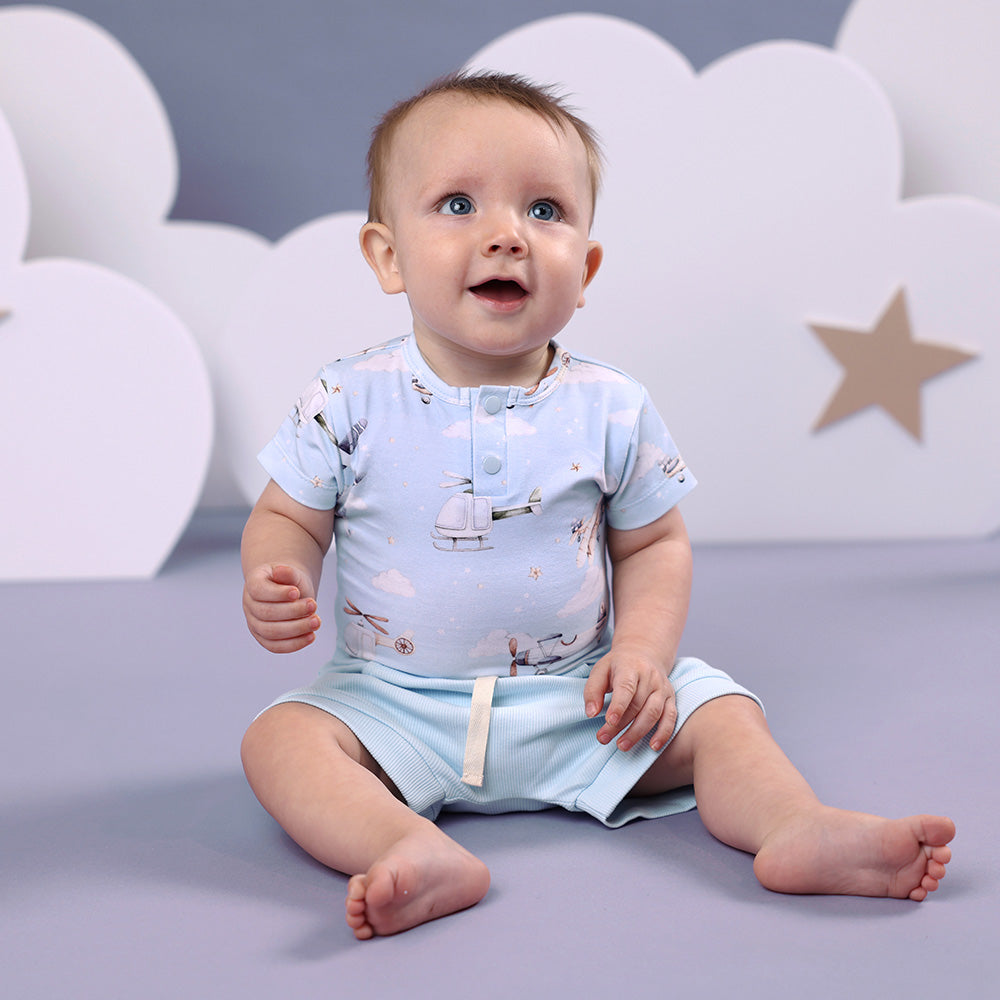 Baby Blue Organic Shorts