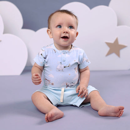 Baby Blue Organic Shorts