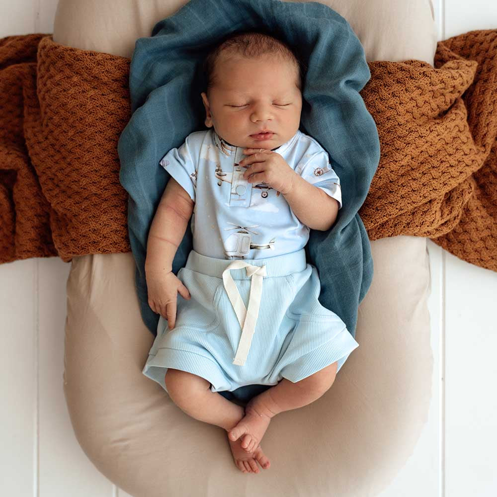 Baby Blue Organic Shorts