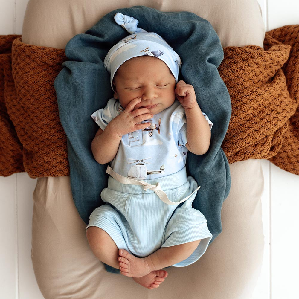 Baby Blue Organic Shorts